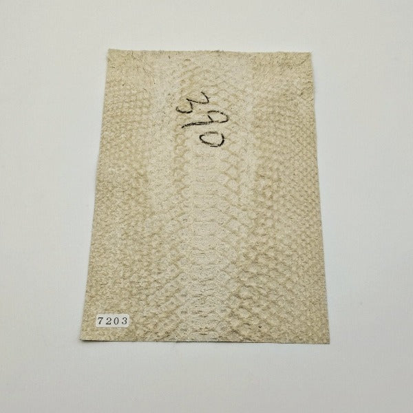 ヘビ革/Dパイソン【A5/0.4mm】シルバーナチュラル/Sランク/h7203