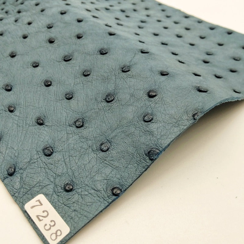 オーストリッチ革【21×21cm/1.2mm】ブルージーン/SQランク/d7238