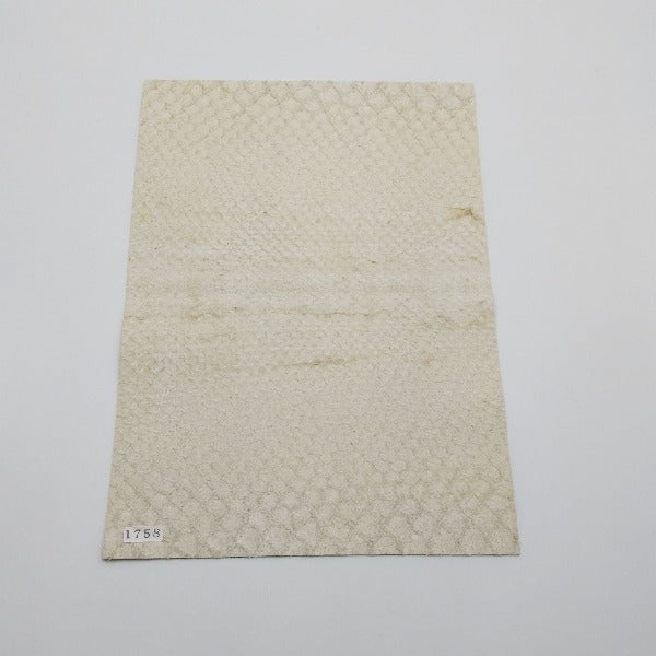 ヘビ革/Dパイソン【A4/0.5mm】白×黒/ツヤ強/Sランク/h1758