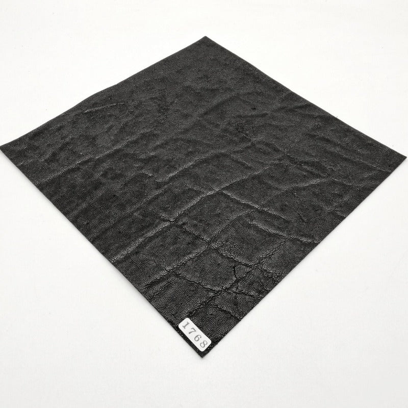 ゾウ革【21×21cm/1.1mm】ブラック/ツヤあり/Sランク/z1768