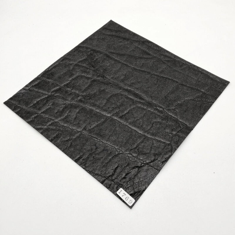 ゾウ革【21×21cm/1.1mm】ブラック/ツヤあり/Sランク/z1769