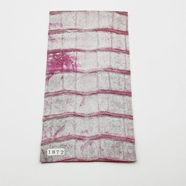 ワニ革/ポロサスクロコ【11×21cm/1.4mm】ローズレッド/ツヤ中/Sランク/w1872