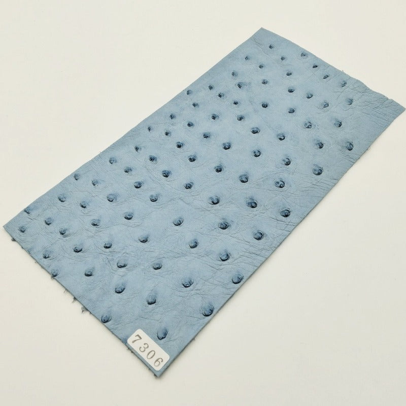 オーストリッチ革【11×21cm/1.2mm】スカイブルー/SQランク/d7306