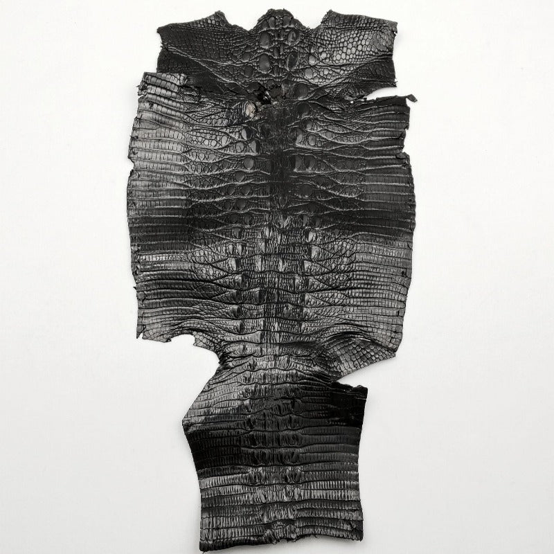 ジャクルシー革【14×14cm/Aランク】ブラック/ ツヤ強/ j7341