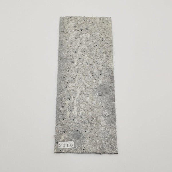 オーストリッチ革【8×21cm/1.3mm】シルバー/Sランク/d2016
