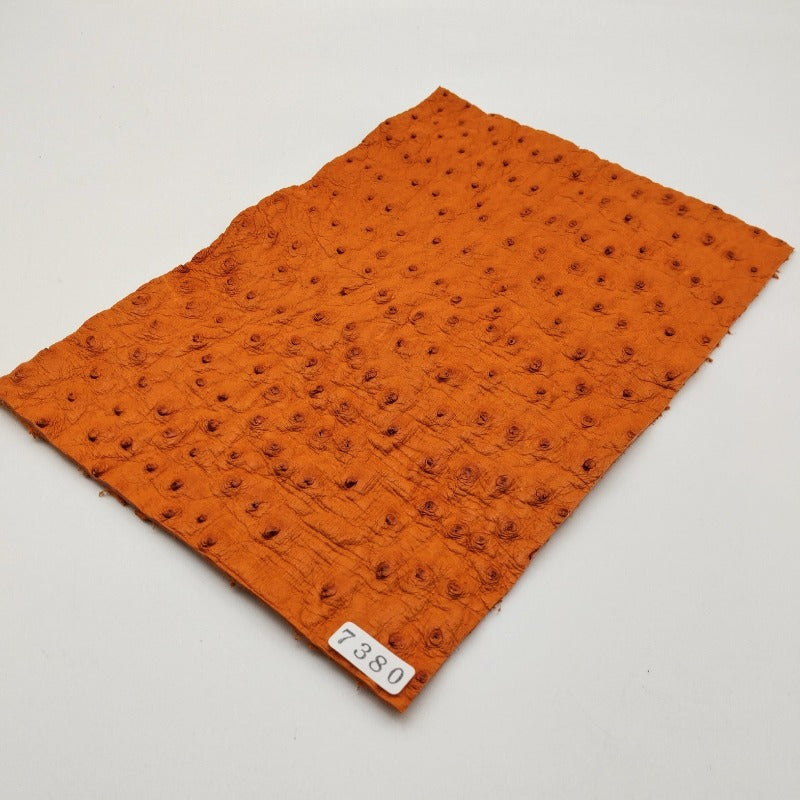オーストリッチ革【A5/1.3mm】オレンジ/SQランク/d7380