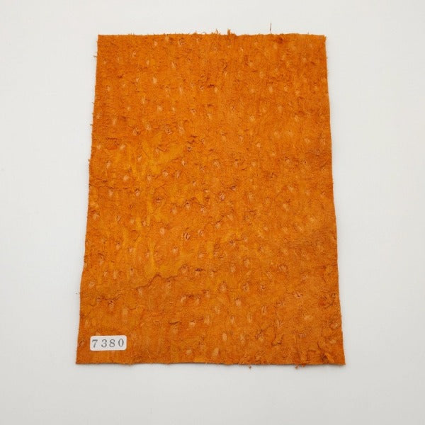 オーストリッチ革【A5/1.3mm】オレンジ/SQランク/d7380