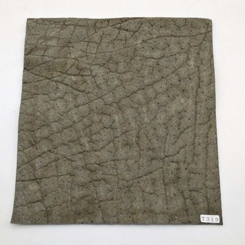 ゾウ革【24×22cm/1.5mm】グレー/マット/Bランク/z7319