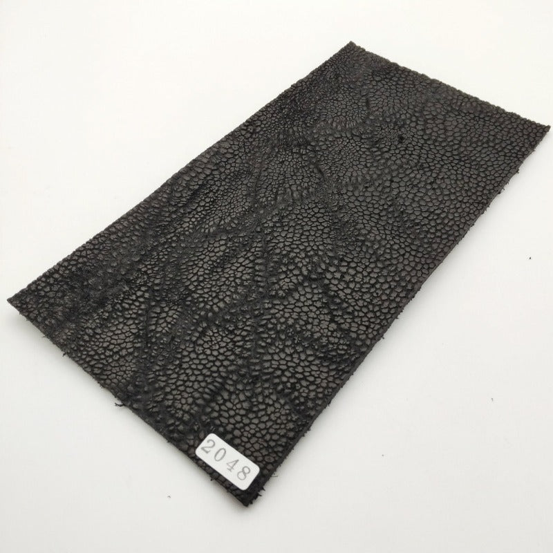 ゾウ革【11×21cm/2.8mm】ブラック/マット/Aランク/z2048