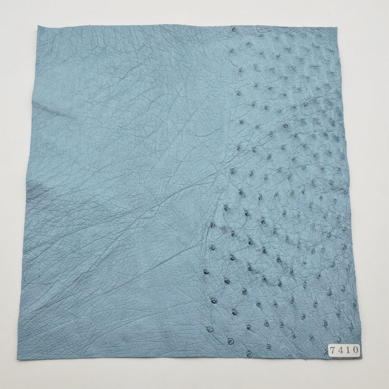 オーストリッチ革【24×22cm/1.0mm】スカイブルー/Aランク/d7410