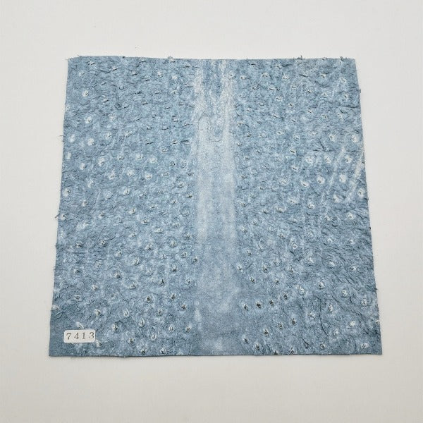 オーストリッチ革【21×21cm/1.2mm】スカイブルー/SQランク/d7413