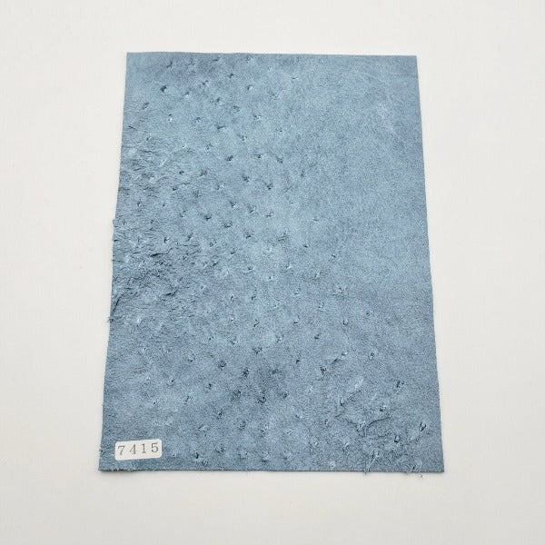 オーストリッチ革【A5/1.0mm】スカイブルー/Sランク/d7415