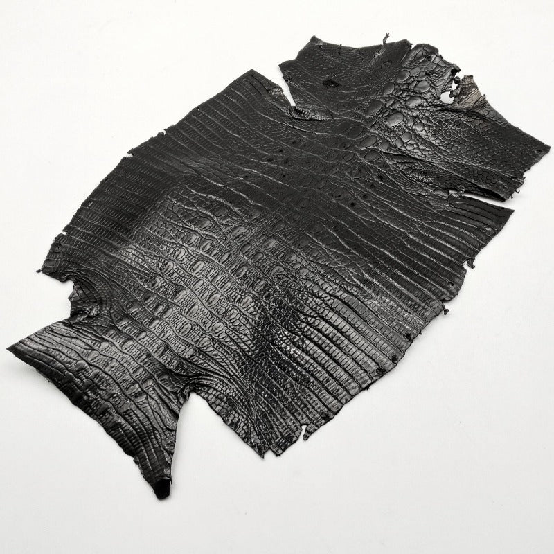 ジャクルシー革【15×15cm/Bランク】ブラック/ ツヤ強/ j7426
