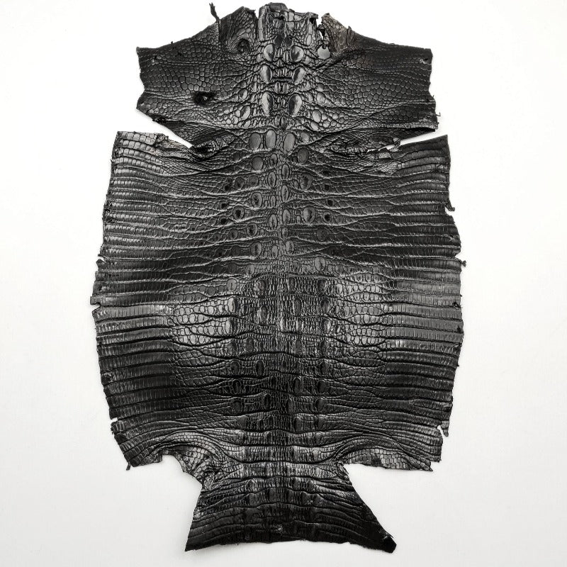 ジャクルシー革【15×15cm/Bランク】ブラック/ ツヤ強/ j7426