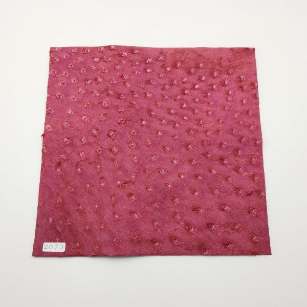 オーストリッチ革【21×21cm/0.8mm】ルビーレッド/SQランク/d2073