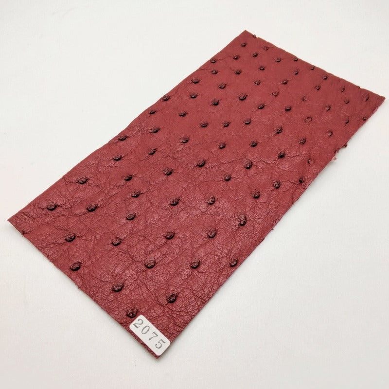 オーストリッチ革【11×21cm/0.8mm】ルビーレッド/SQランク/d2075