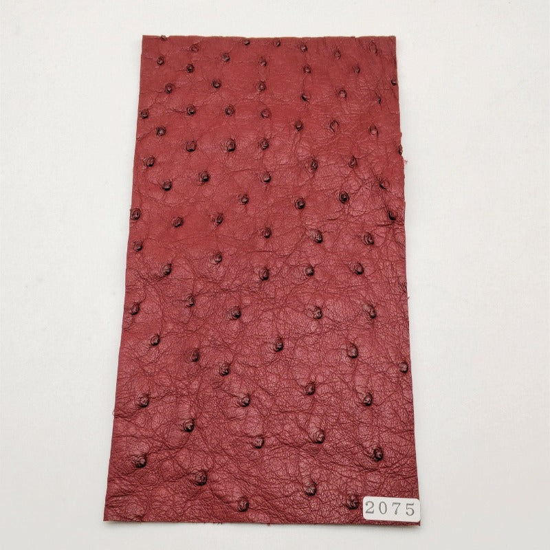 オーストリッチ革【11×21cm/0.8mm】ルビーレッド/SQランク/d2075