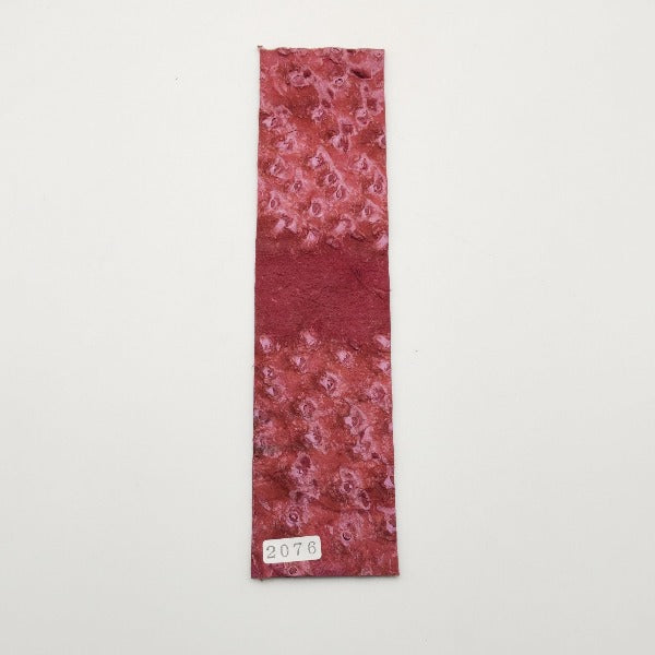 オーストリッチ革【5×21cm/0.8mm】ルビーレッド/SQランク/d2076