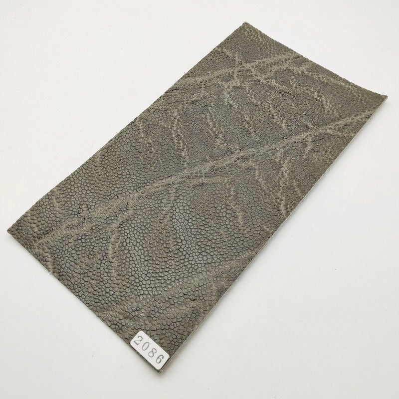 ゾウ革【11×21cm/1.6mm】グレー/ツヤ中/Sランク/z2086