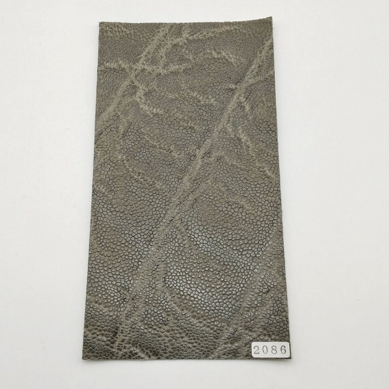 ゾウ革【11×21cm/1.6mm】グレー/ツヤ中/Sランク/z2086