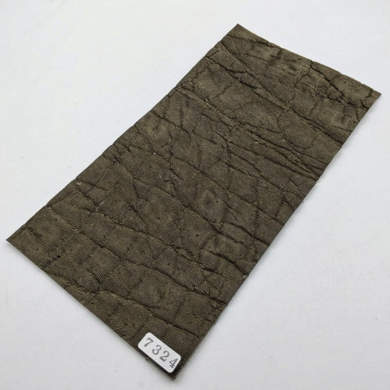 ゾウ革【11×21cm/1.5mm】ダークグレー/オイル仕上げ/Aランク/z7324