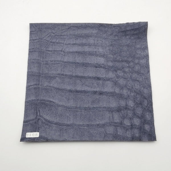 ワニ革/ナイルクロコ【21×21cm/1.3mm】ネイビー/ツヤ中/Aランク/w2108