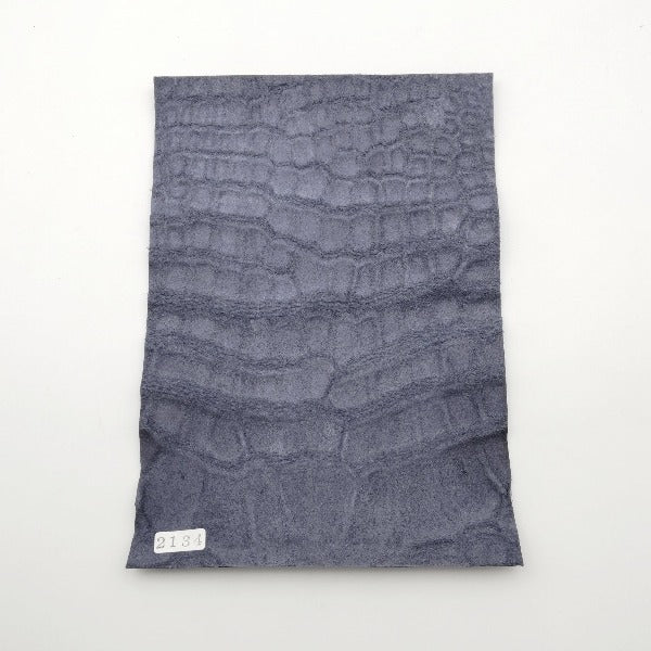 ワニ革/ナイルクロコ【A5/1.3mm】ネイビー/ツヤ中/Aランク/w2134