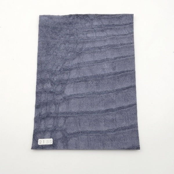 ワニ革/ナイルクロコ【A5/1.3mm】ネイビー/ツヤ中/Aランク/w2135