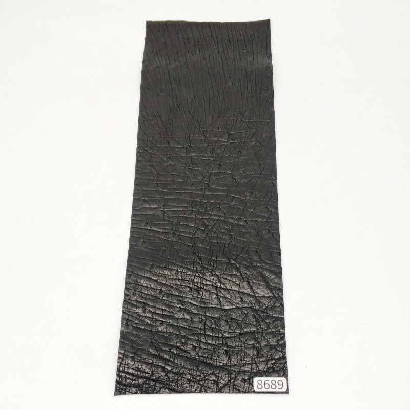 オーストリッチ革【31×10.5cm/0.7mm】ブラック/Sランク/d8689