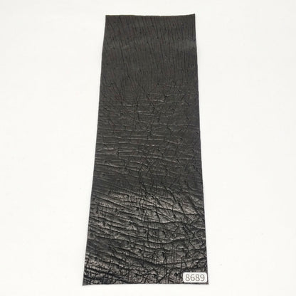 オーストリッチ革【31×10.5cm/0.7mm】ブラック/Sランク/d8689