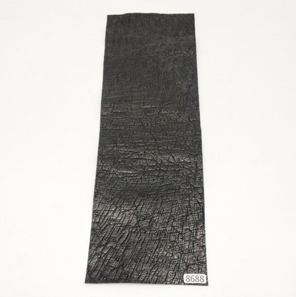 オーストリッチ革【33×11cm/0.7mm】ブラック/Sランク/d8688