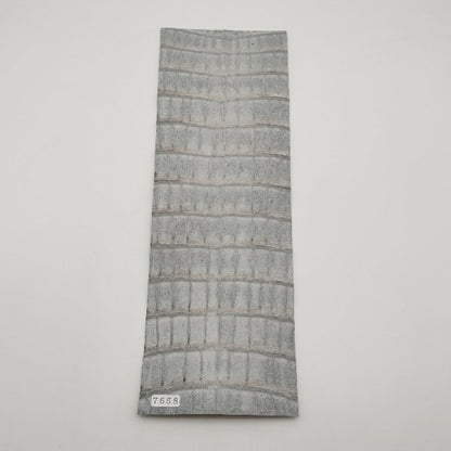 ワニ革/ポロサスクロコ【33×11cm/0.8mm】グレージュ/ツヤ強/Aランク/w7658