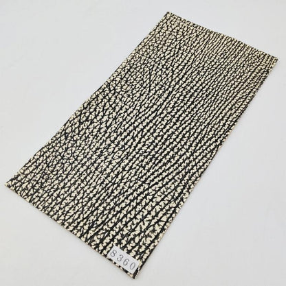 サメ革【11×21cm/1.8mm】バニラ谷黒/Sランク/s8360