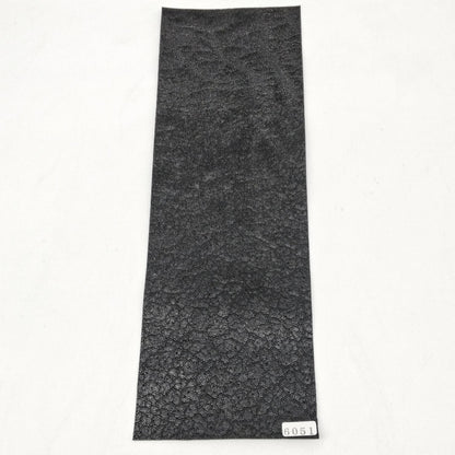 ゾウ革【33×11cm/0.6~0.7mm】ブラック/ツヤ有/Aランク/z6051