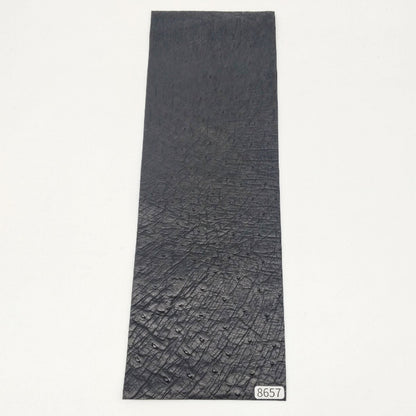 オーストリッチ革【33×11cm/0.6mm】ブラック/Sランク/d8657