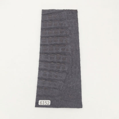 ワニ革/カイマン【8×21cm/1.3mm】墨黒色/マット/Sランク/w6152