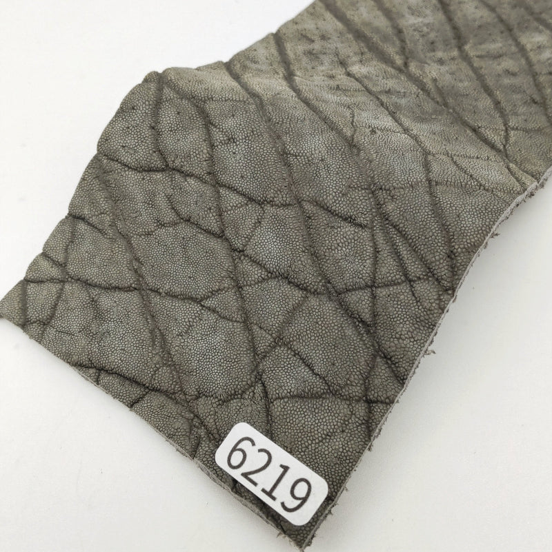 ゾウ革【8×21cm/2.3mm】モスグレー/マット/Aランク/z6219