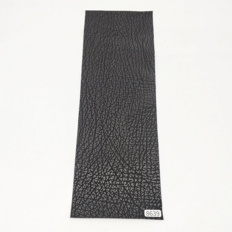 サメ革【33×11cm/0.8mm】ブラック/ツヤ弱/Sランク/s8639