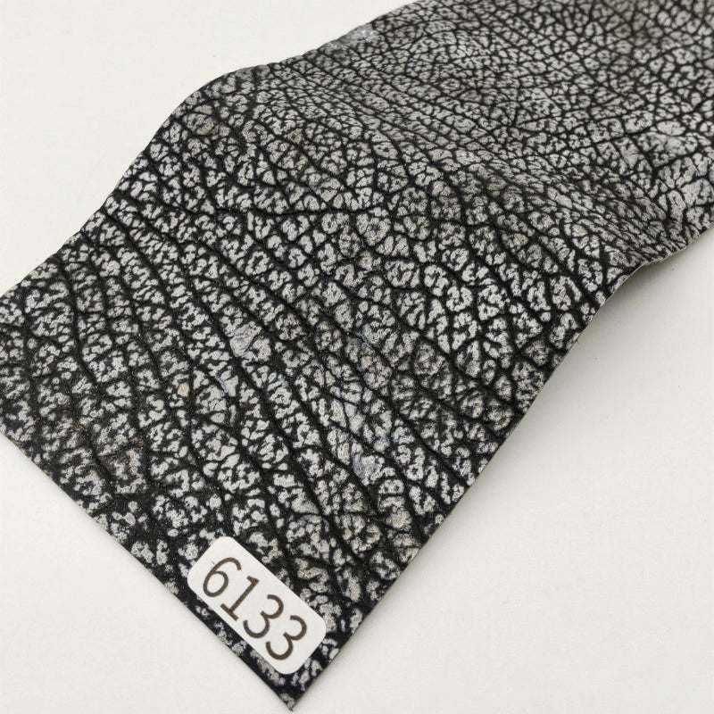 サメ革【8×21cm/1.0mm】白×黒グラデーション/Sランク/s6133