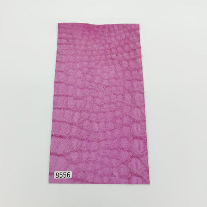 ワニ革/ナイルクロコ【11×21cm/0.9mm】ラズベリー/ツヤ強/Sランク/w8556