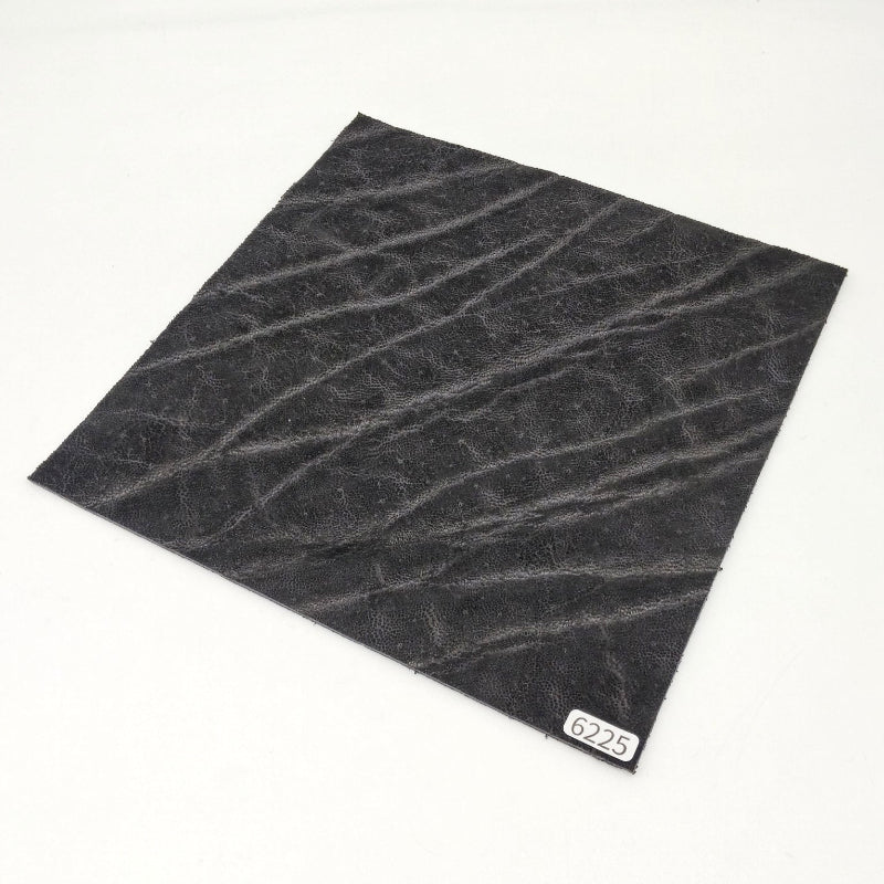 ゾウ革【21×21cm/2.2mm】ブラック/マット/Sランク/z6225
