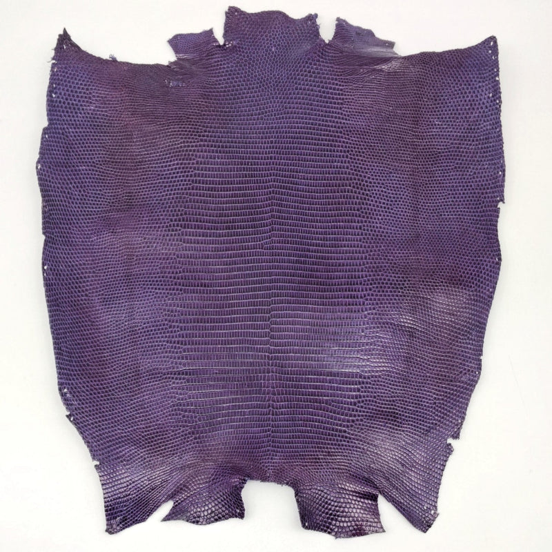 トカゲ革【最大幅30cm】パープル/ツヤ強/背割/8609