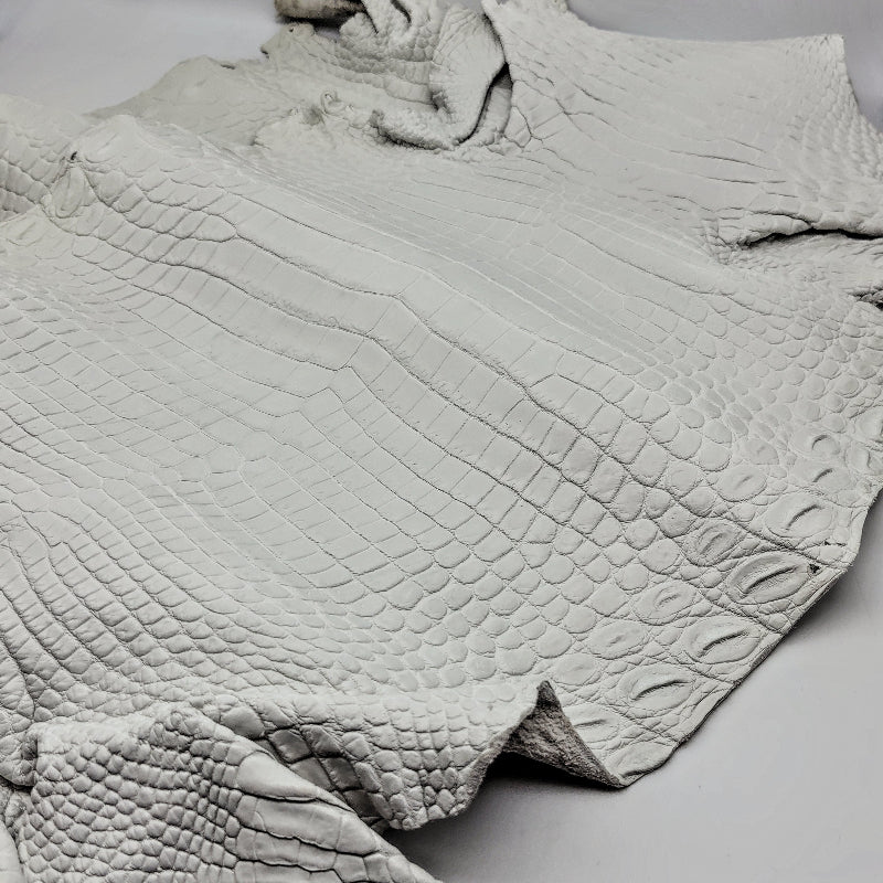 【福袋】ナイルクロコ丸革【一匹】オフホワイト/染色可能/w43