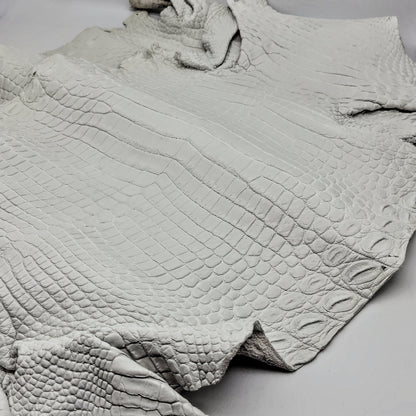 【福袋】ナイルクロコ丸革【一匹】オフホワイト/染色可能/w43