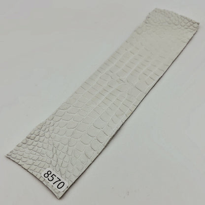 ワニ革/ナイルクロコ【5×21cm/1.5mm】染色用下地革/ハギレ付/Sランク/w8570