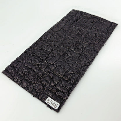 ゾウ革鼻部【11×21cm/2.5mm】ブラック/マット/Sランク/z8546