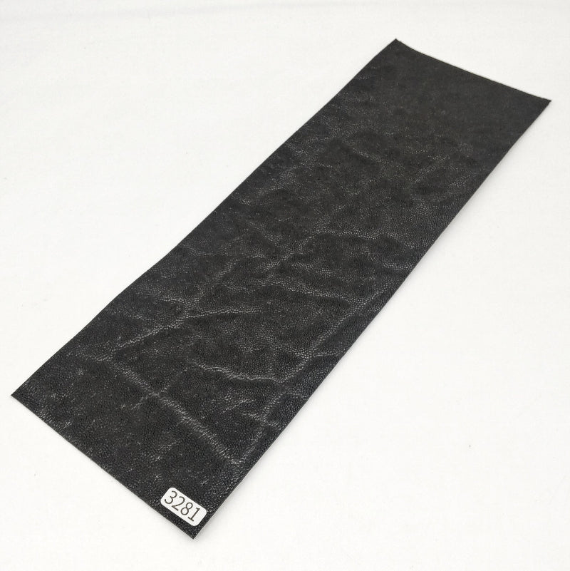 ゾウ革【33×11cm/0.8mm】ブラック/ツヤ弱/Sランク/z3281