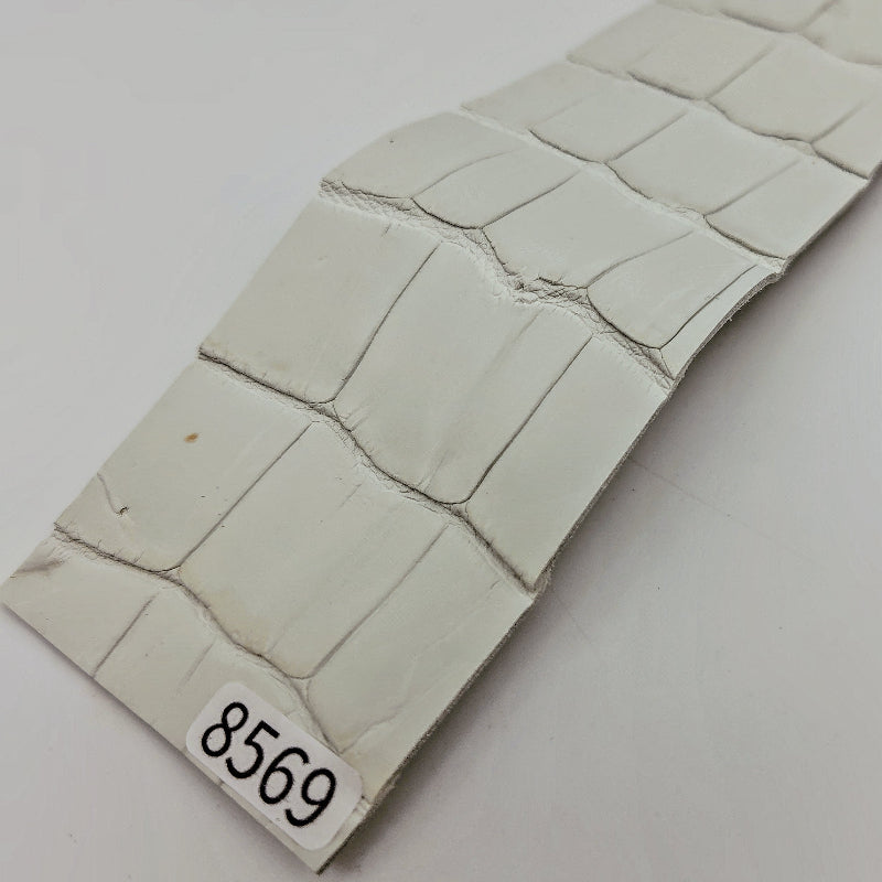 ワニ革/ナイルクロコ【5×21cm/1.5mm】染色用下地革/ハギレ付/Aランク/w8569