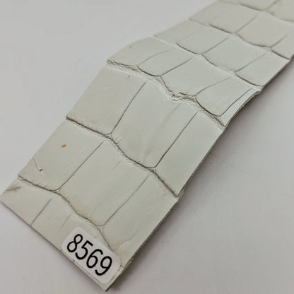 ワニ革/ナイルクロコ【5×21cm/1.5mm】染色用下地革/ハギレ付/Aランク/w8569