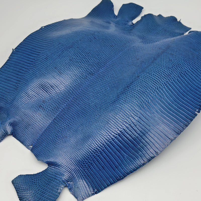 トカゲ革【最大幅28cm】ブルー/ツヤ強/腹割/8590 – レザーマニア東京通販